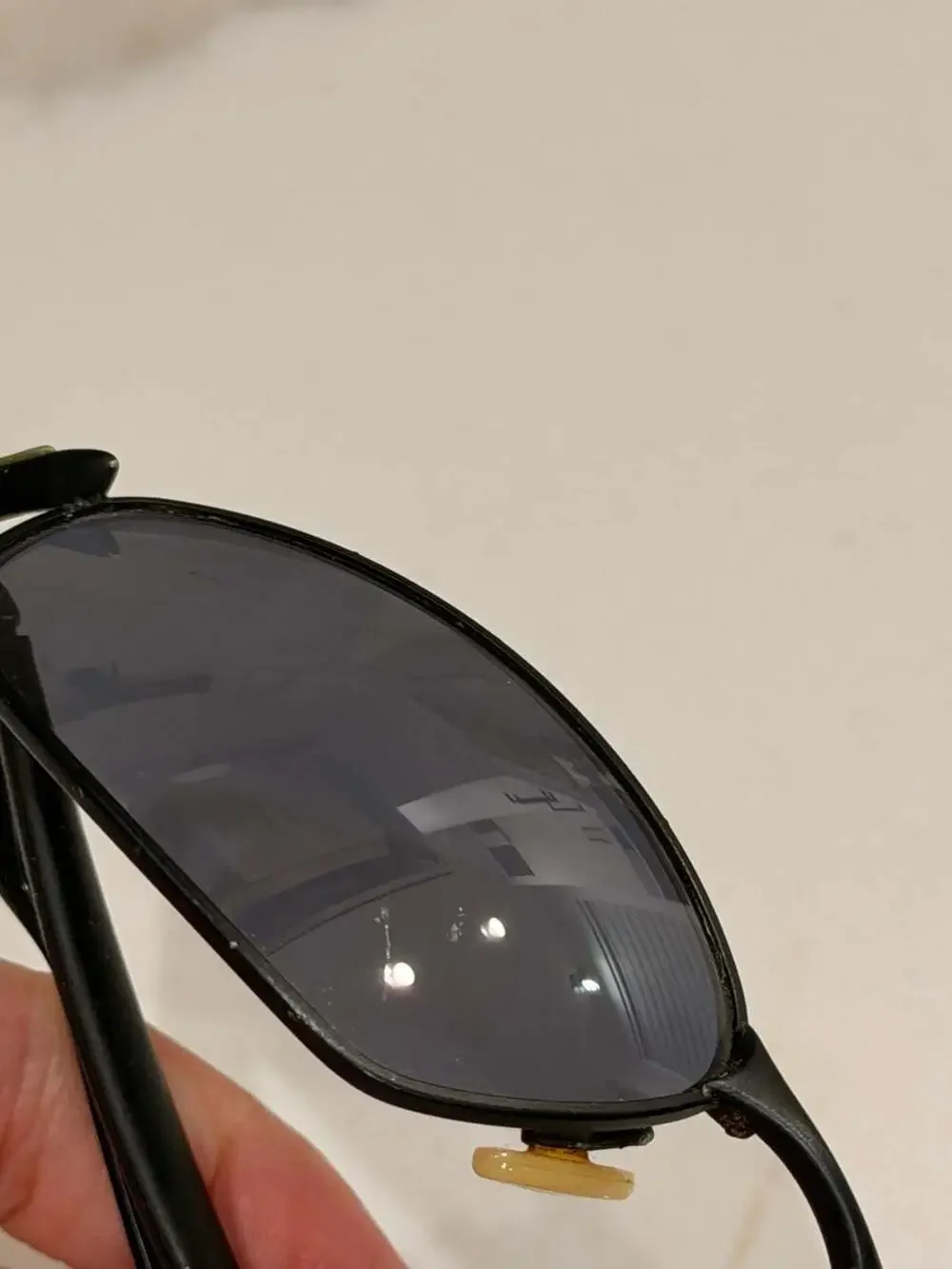 Oakley Whisker Metal Black Oval Sunglasses